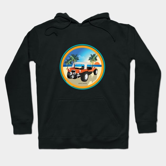 Dune Buggy Back with Sunset Hoodie by PauHanaDesign